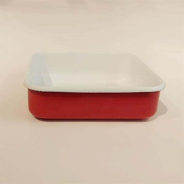 Emaye Kare Fırın Tepsisi Kırmızı