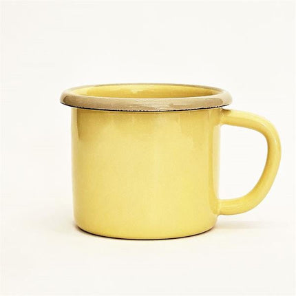 Emayra Emaye Kupa 350 Ml | Sarı Kordon Bej