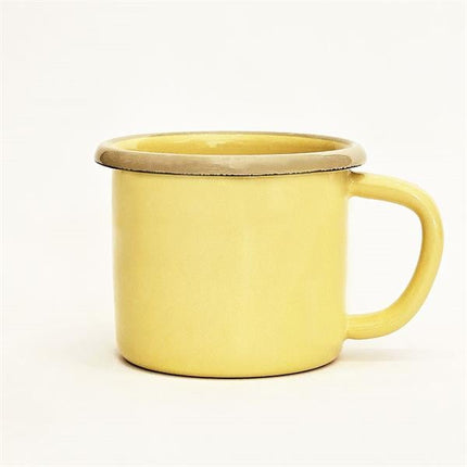 Emayra Emaye Kupa 350 Ml | Sarı Kordon Bej