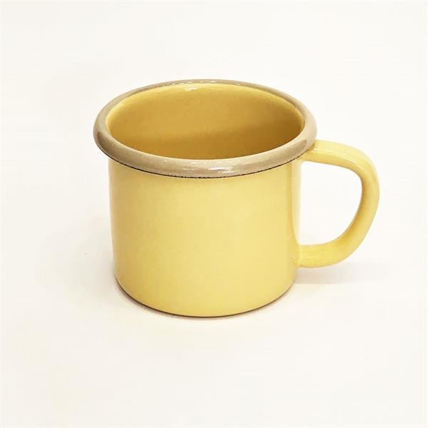 Emayra Emaye Kupa 350 Ml | Sarı Kordon Bej