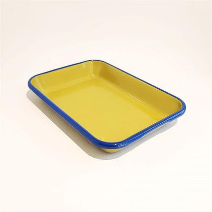 Emaye Meze Tabağı F. Yeşil Kobalt 27 X 19 Cm