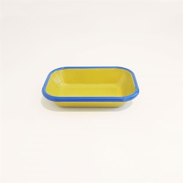 Emaye Meze Tabağı F. Yeşil Kobalt 17 X 12 Cm