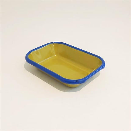 Emaye Meze Tabağı F. Yeşil Kobalt 17 X 12 Cm