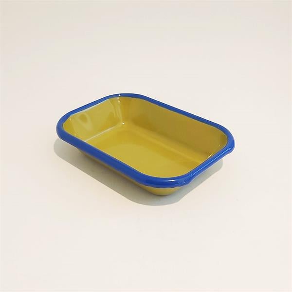 Emaye Meze Tabağı F. Yeşil Kobalt 17 X 12 Cm