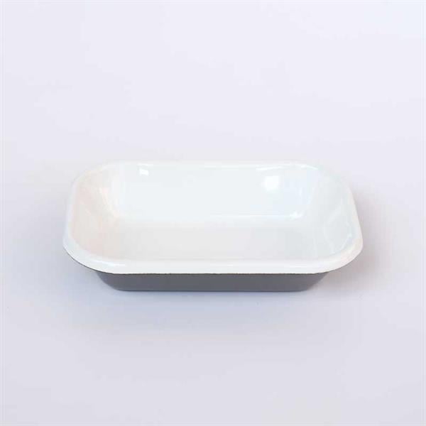 Emaye Meze Tabağı Gri 16 Cm