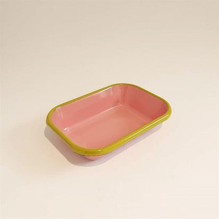 Emaye Meze Tabağı Gül Kurusu 17 X 12 Cm