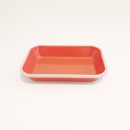 Emaye 22X16 Cm Meze Tabağı Kiremit - K. Pembe