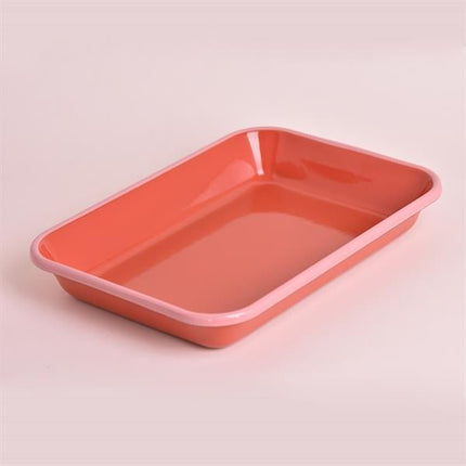 Emaye Meze Tabağı Kiremit 27 X 19 Cm