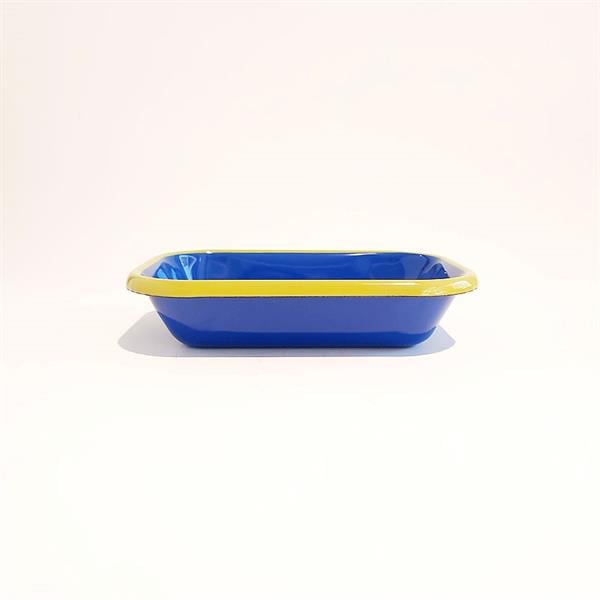 Emaye Meze Tabağı Kobalt F.Yeşil 17 X 12 Cm