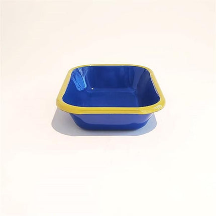 Emaye Meze Tabağı Kobalt F.Yeşil 17 X 12 Cm