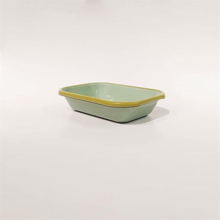 Emaye Meze Tabağı Nil Yeşil Kordon F. Yeşil 17 X 12 Cm