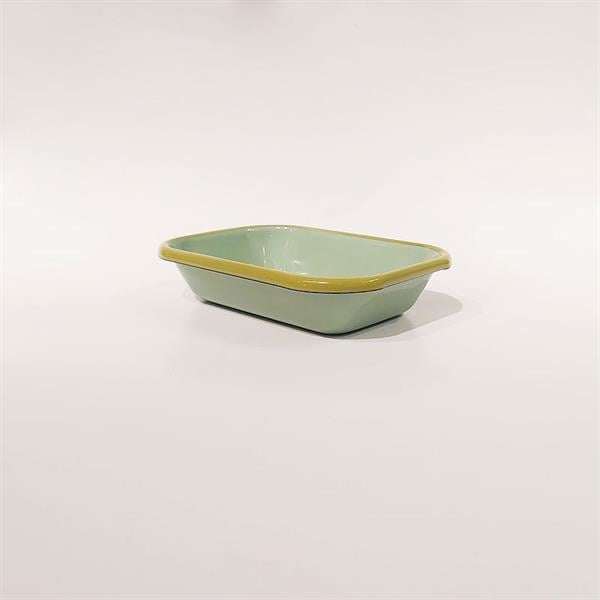 Emaye Meze Tabağı Nil Yeşil Kordon F. Yeşil 17 X 12 Cm