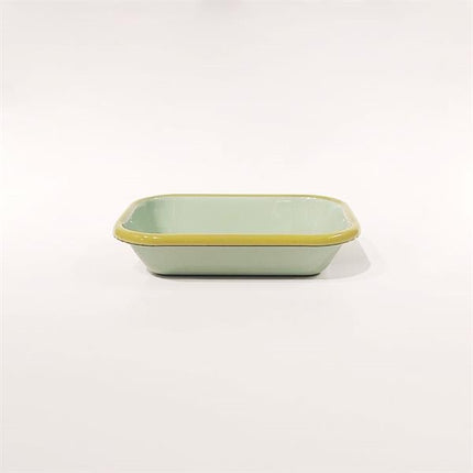 Emaye Meze Tabağı Nil Yeşil Kordon F. Yeşil 17 X 12 Cm