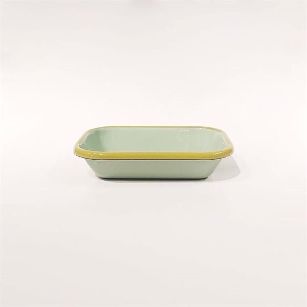 Emaye Meze Tabağı Nil Yeşil Kordon F. Yeşil 17 X 12 Cm