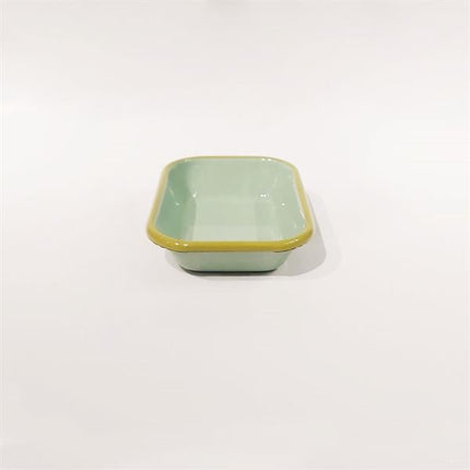 Emaye Meze Tabağı Nil Yeşil Kordon F. Yeşil 17 X 12 Cm