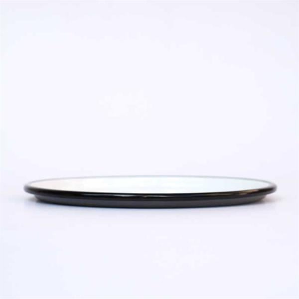 Emaye Pizza Tepsisi 28 No Gri