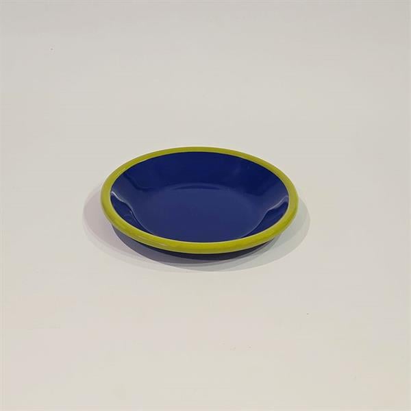 Emayra Emaye Tabak 12 Cm | Kobalt Kordon Fıstık Yeşil