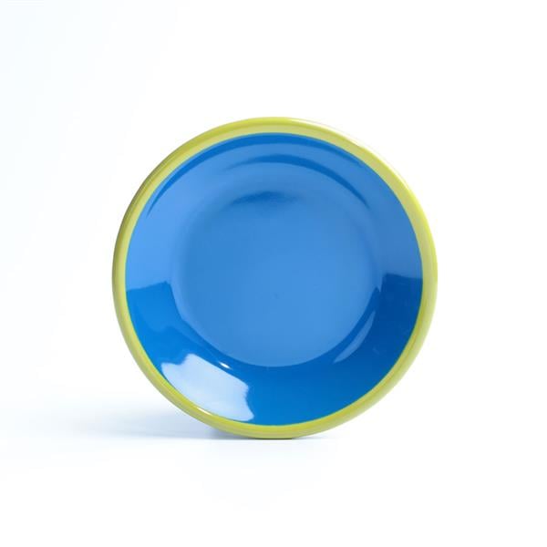 Emayra Emaye Tabak 12 Cm | Kobalt Kordon Fıstık Yeşil