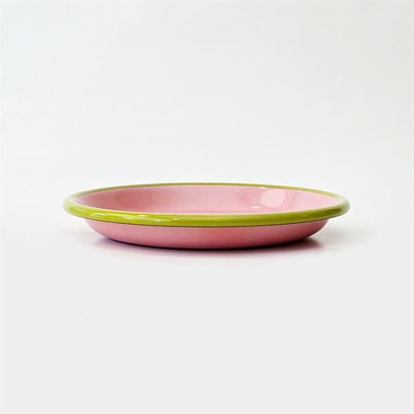 Emaye Tabak 20 Cm Gül Kurusu Kordon F.Yeşil