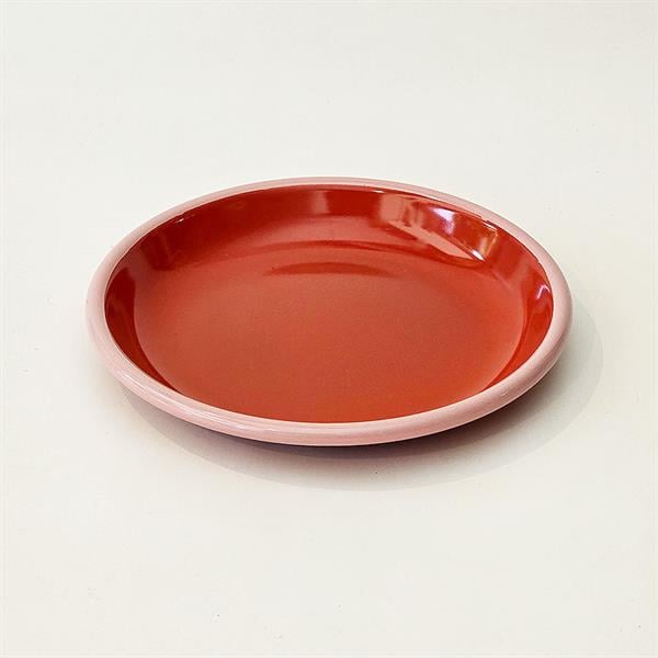 Emaye Tabak 20 Cm K. Somon Kordon Pembe