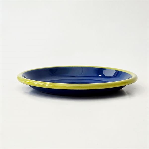 Emaye Tabak 20 Cm Kobalt Kordon F. Yeşil