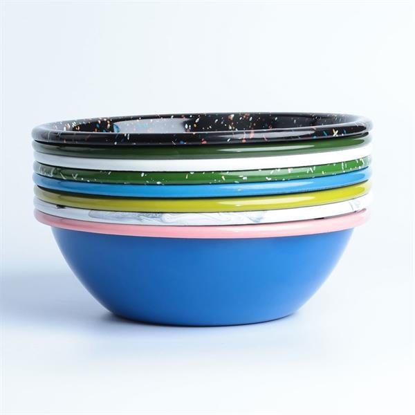 Emayra Emaye Salata Kasesi 20 Cm | Gök Mavi Kordon Yeşil