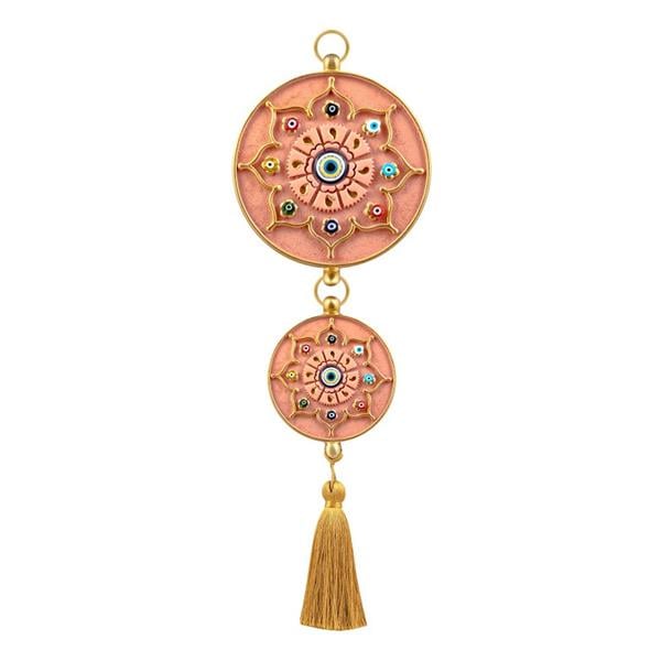 Emayra İkili Nazar Boncuklu Duvar Süsü Yavruağzı | Yıldız Motifli