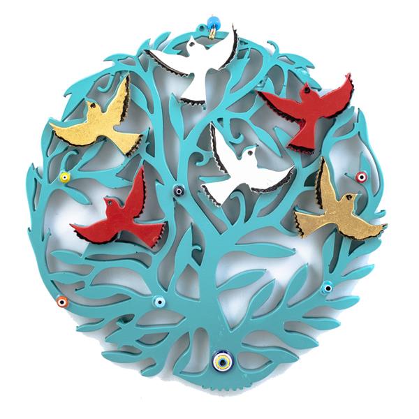 Emayra Nazar Boncuklu Hayat Ağacı Duvar Süsü Turkuaz | Bereket Ve Şans Sembolü