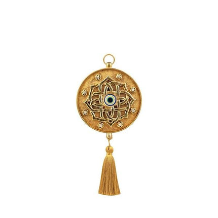 Emayra Tekli Nazar Boncuklu Duvar Süsü Altın | Mandala Desenli