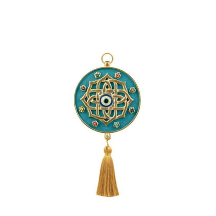 Emayra Tekli Nazar Boncuklu Duvar Süsü Turkuaz | Mandala Desenli