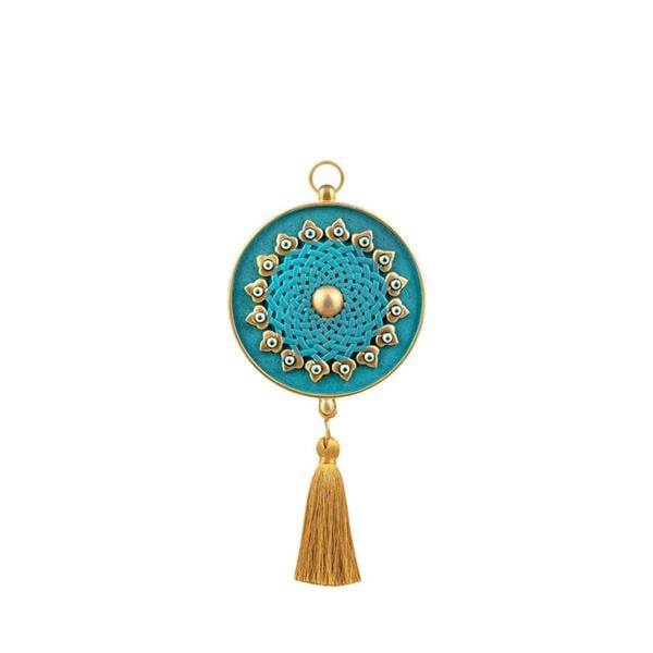 Emayra Tekli Nazar Boncuklu Duvar Süsü Turkuaz | Geleneksel Desenli