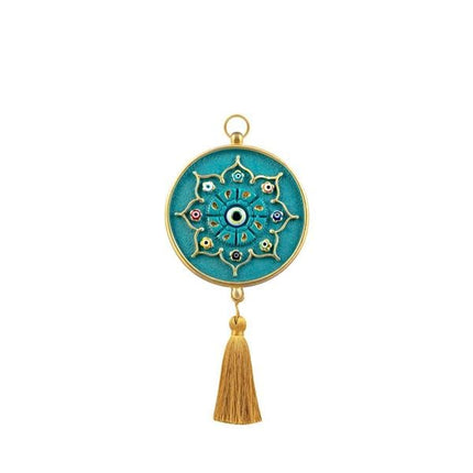 Emayra Tekli Nazar Boncuklu Duvar Süsü Turkuaz | Yıldız Motifli