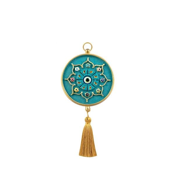 Emayra Tekli Nazar Boncuklu Duvar Süsü Turkuaz | Yıldız Motifli