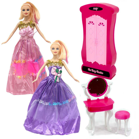 Anlily Make-Up Table and Cabinet Doll