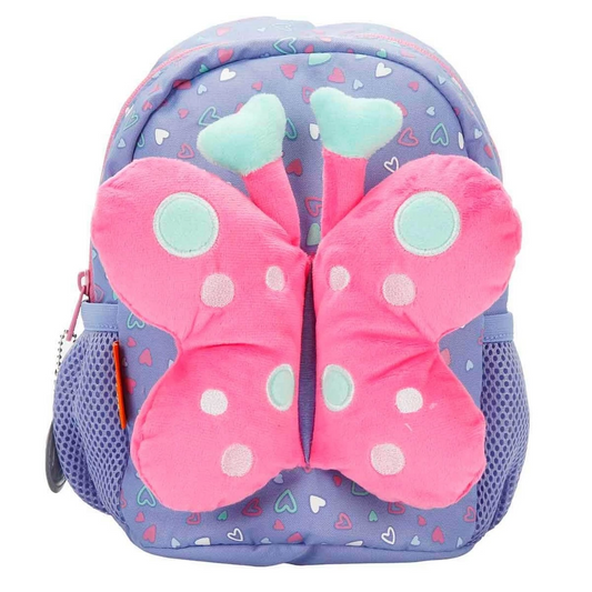 Purple Kindergarten Bag with Plush Butterfly