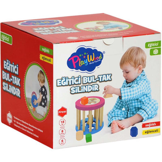 Playwood Educational Wooden Cylinder Puzzle