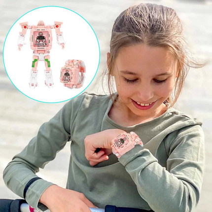 Transformable Robot Clock Game Console