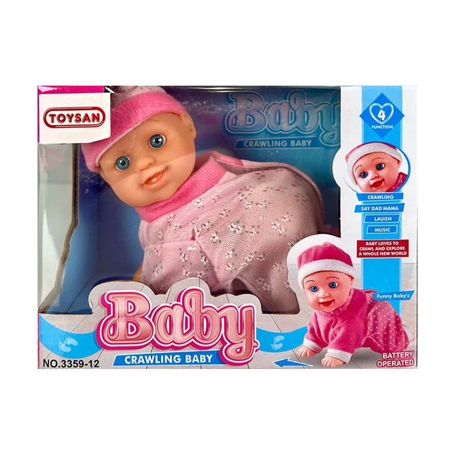 Battery-Operated Crawling Baby with Sound