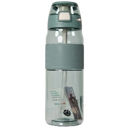 Shotay Transparent Lid Striped Tritan Water Bottle 800 ml