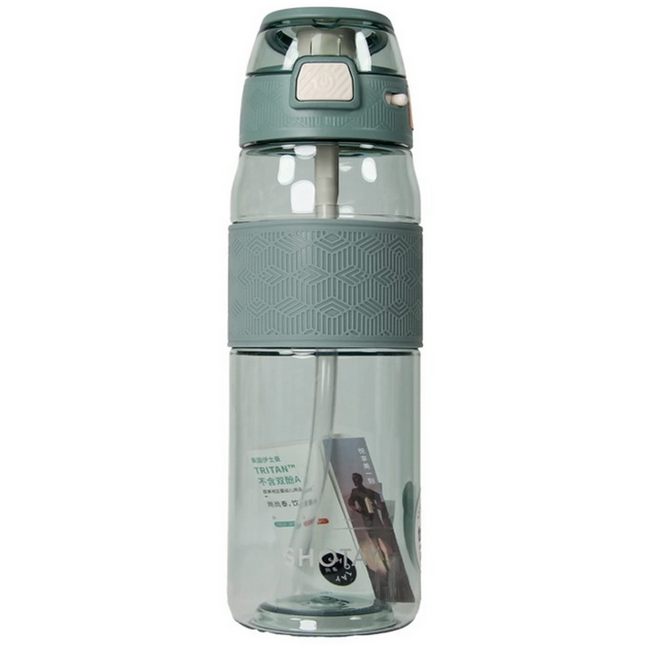 Shotay Transparent Lid Striped Tritan Water Bottle 800 ml