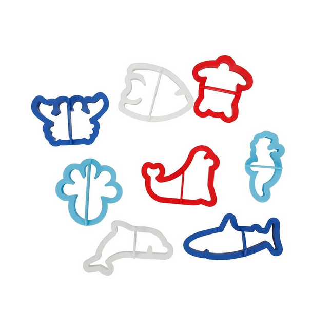 8-Piece Play Dough Mold Set Sea Animals