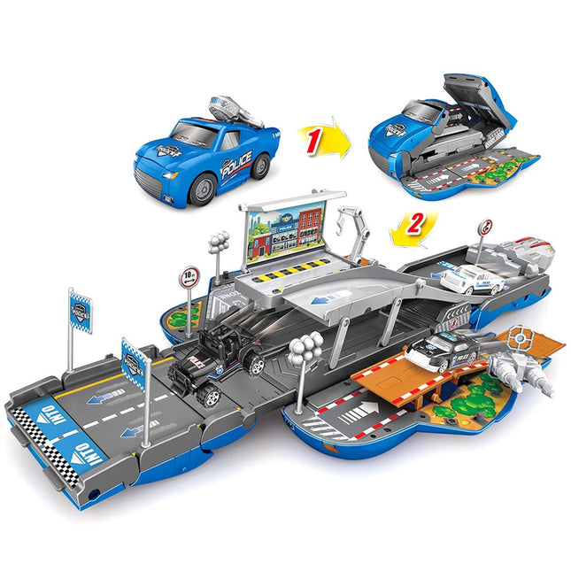 Car that can transform into a launch pad with lights and sounds