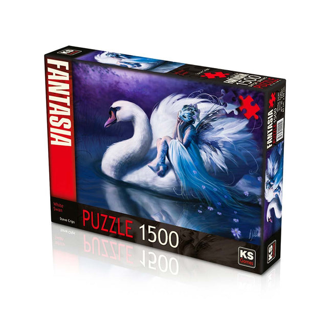 KS White Swan 1500 Piece Puzzle