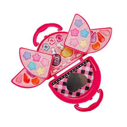 Pretty Pinky 3-Layer Makeup Set with Pink Bag