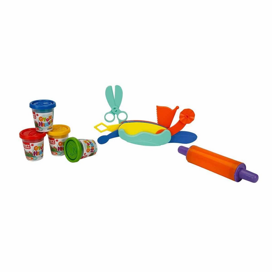 Play Dough Shaping Set 200 gr 6 Piece Pink Rolling Pin