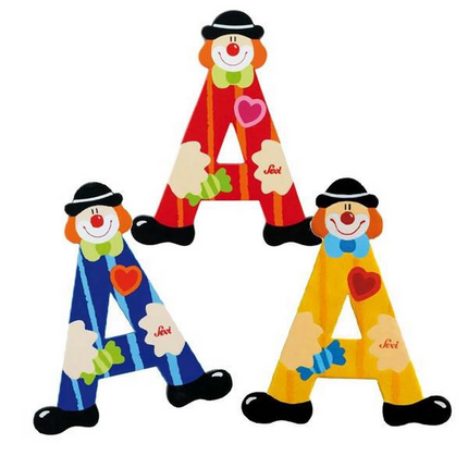 Clown Wooden Letter A