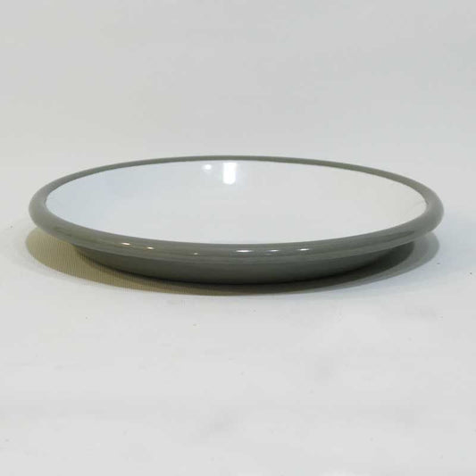 Enamel Plate 20 cm Gray