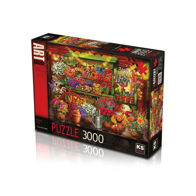 KS Market Stall 3000 Piece Puzzle