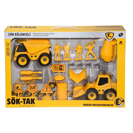 22 Piece Removable Dozer and Construction Set