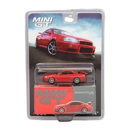 Mini GT 1/64 Nissan Skyline GT-R(R34) V-SPEC Active Red